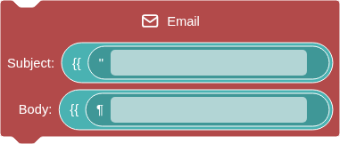 the Email block