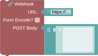 the Webhook block