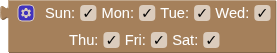 the Days of the Week block
