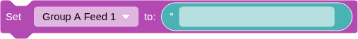 the Set Feed Value block